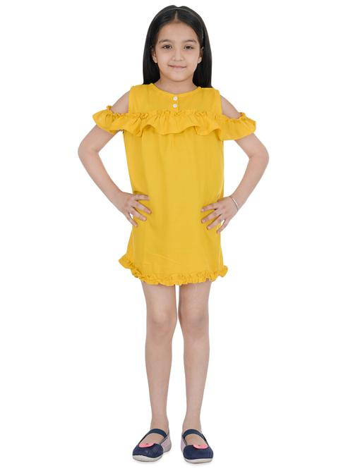 cold shoulder frill trim frock - 16712211 - Standard Image - 1