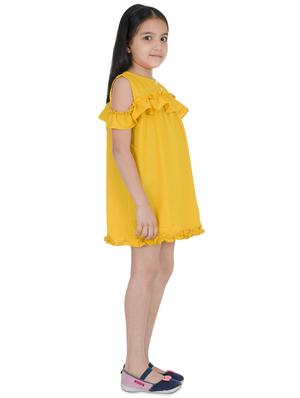 cold shoulder frill trim frock - 16712211 - Standard Image - 2