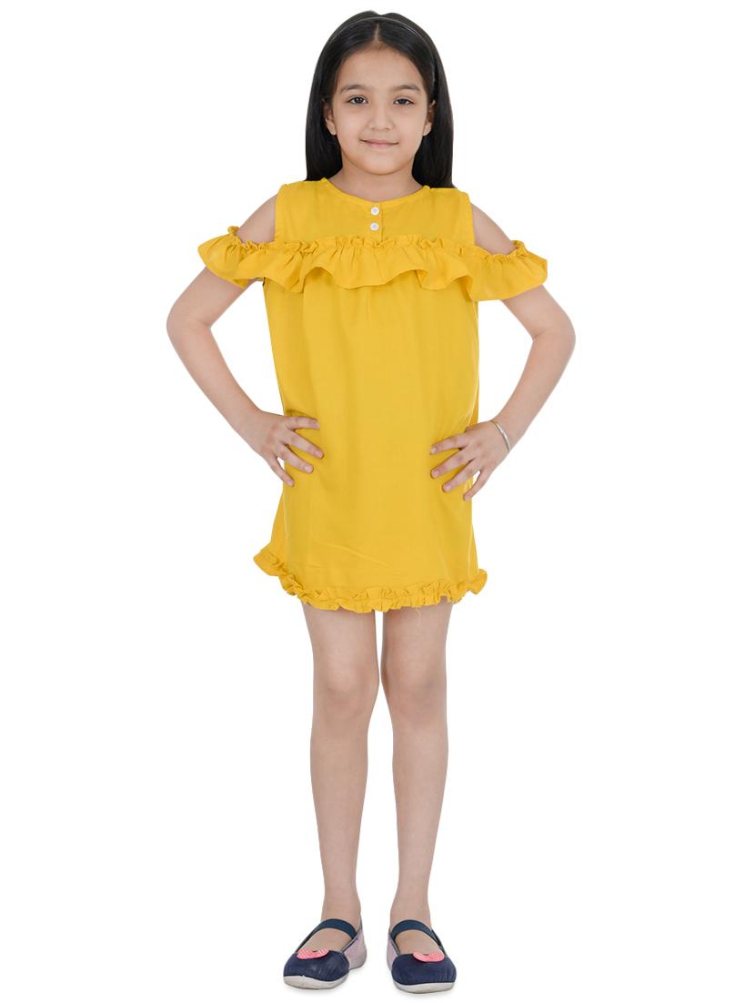 cold shoulder frill trim frock - 16712211 - Zoom Image - 1