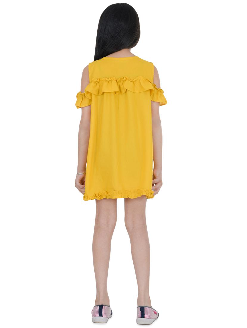 cold shoulder frill trim frock - 16712211 - Zoom Image - 3