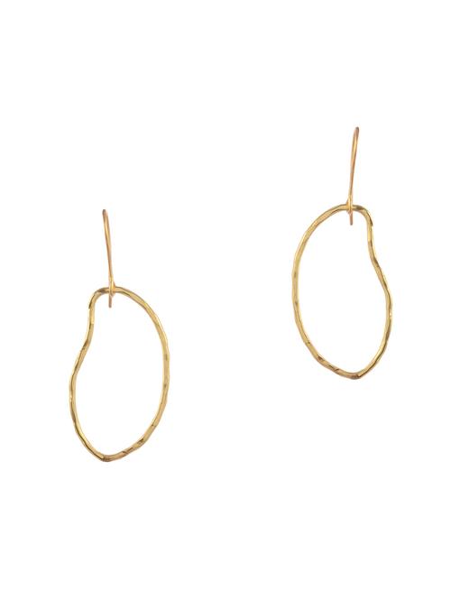 gold brass drop earring - 16712229 - Standard Image - 1