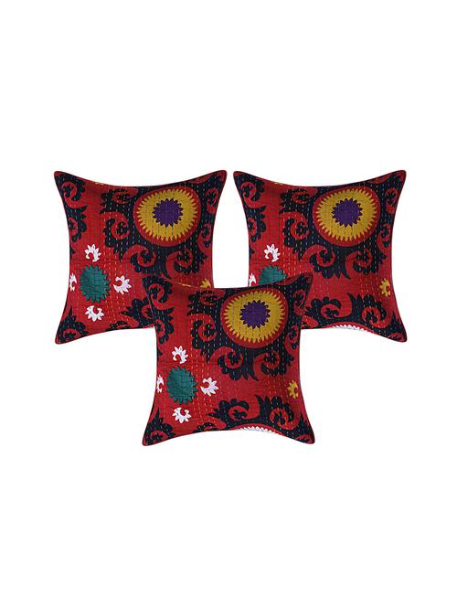 pure cotton kantha work cushion cover - 16712263 - Standard Image - 1