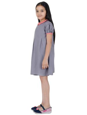 contrast neck pleated frock - 16712266 - Standard Image - 2