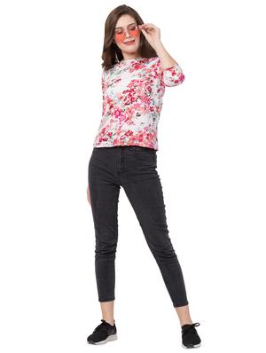 boat neck floral top - 16712322 - Standard Image - 4