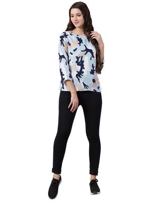 boat neck camouflage top - 16712323 - Standard Image - 4
