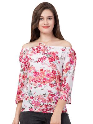 off shoulder floral top - 16712340 - Standard Image - 2