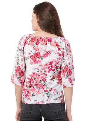 off shoulder floral top - 16712340 - Standard Image - 4