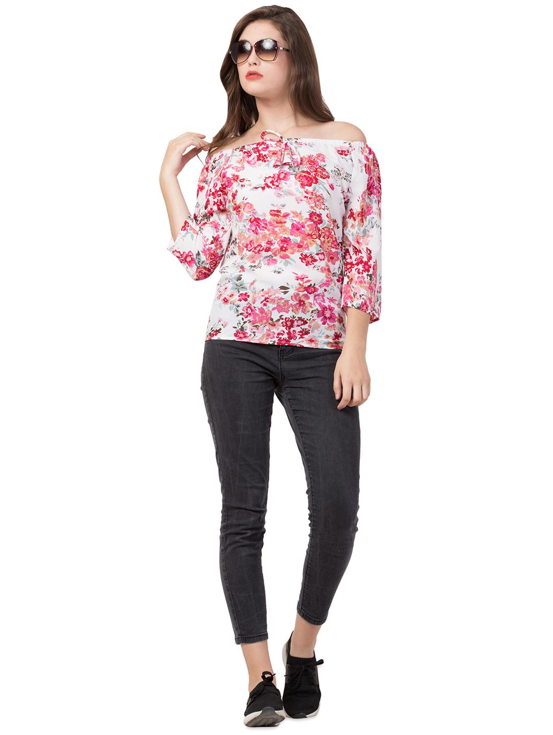 off shoulder floral top - 16712340 - Zoom Image - 5