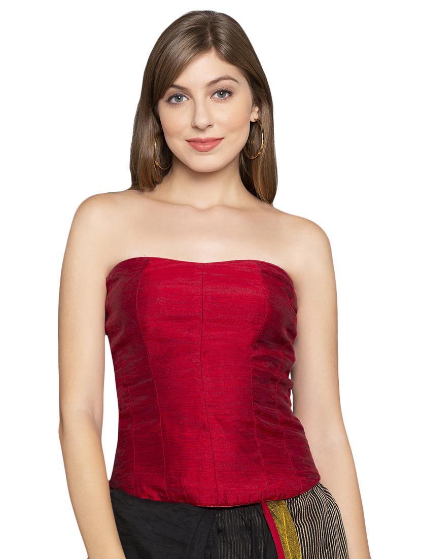 solid brocade blouse - 16712352 - Zoom Image - 1