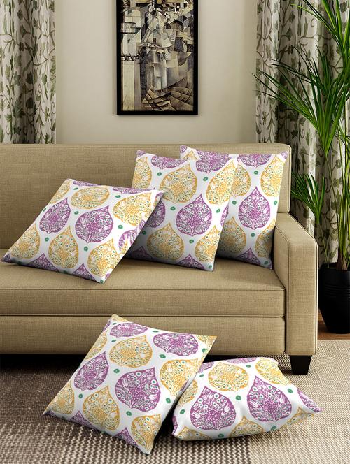 cotton printed cushion cover set of 5 - 16712355 - Standard Image - 1