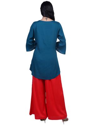 embroidered a-line kurta - 16712381 - Standard Image - 3