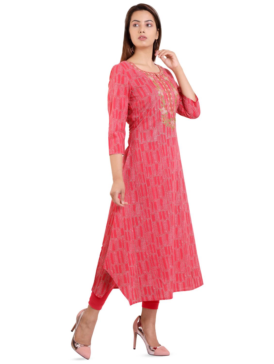 printed a-line kurta - 16712483 - Zoom Image - 2