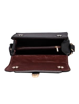 black polyester regular sling bag - 16712578 - Standard Image - 3