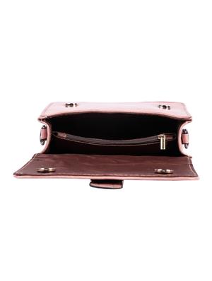 pink leatherette (pu) regular sling bag - 16712583 - Standard Image - 3