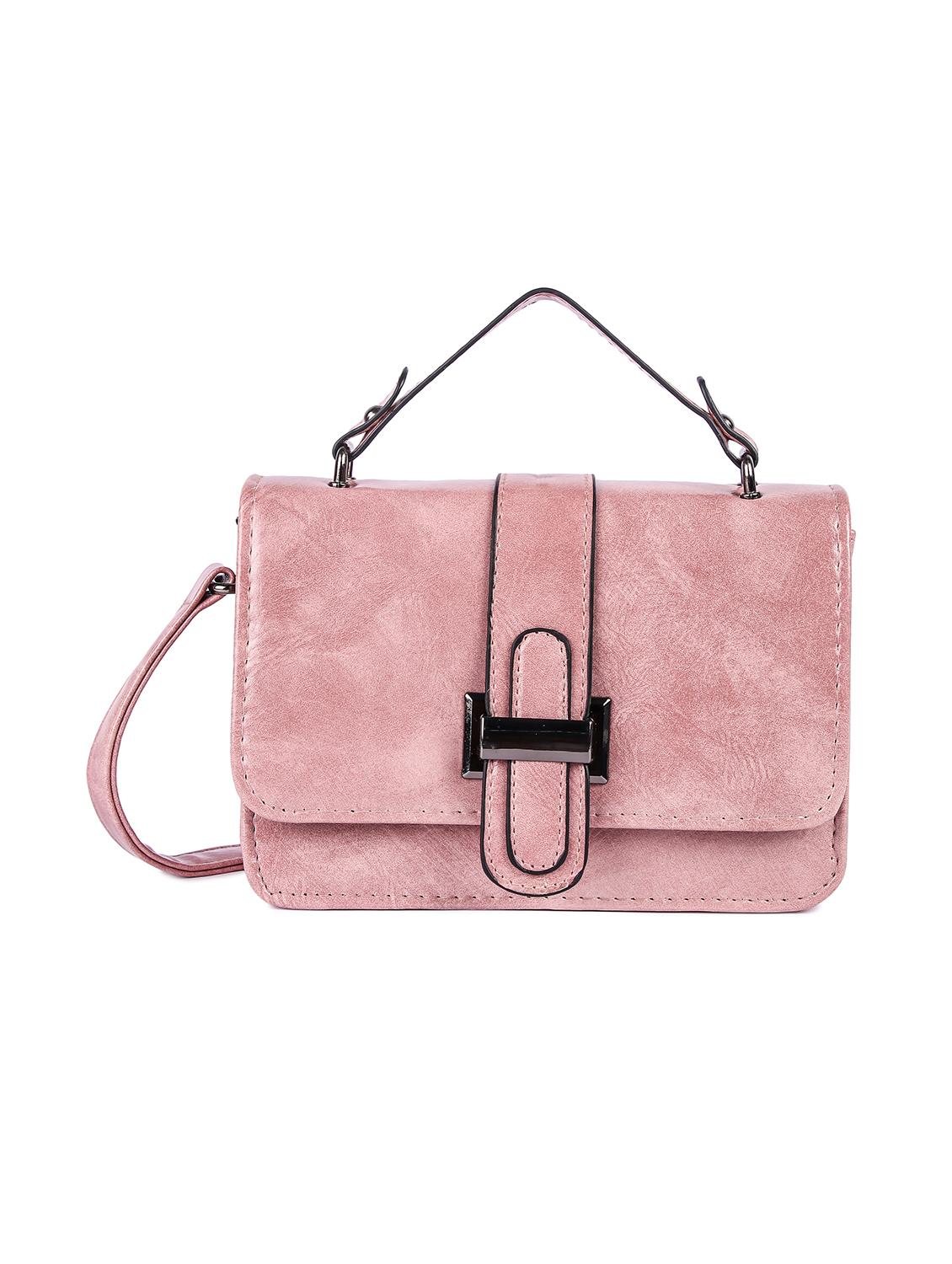 pink leatherette (pu) regular sling bag - 16712583 - Zoom Image - 1