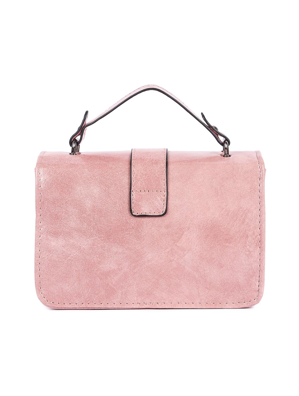 pink leatherette (pu) regular sling bag - 16712583 - Zoom Image - 2