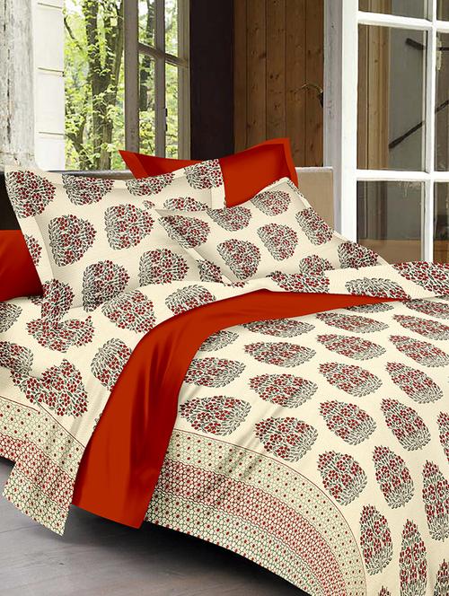 cotton double bedsheet with 2 pillow cover - 16712628 - Very Small Image - 1