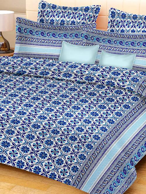 cotton double bedsheet with 2 pillow cover - 16712630 - Standard Image - 1
