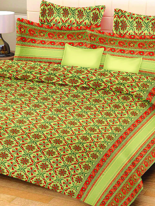 cotton double bedsheet with 2 pillow cover - 16712631 - Standard Image - 1