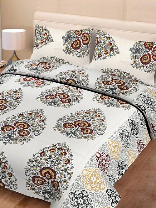 cotton double bedsheets with 2 pillow cover - 16712656 - Standard Image - 1