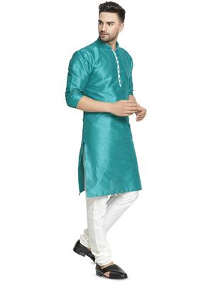 blue solid kurta pyjama set - 16712663 - Standard Image - 2