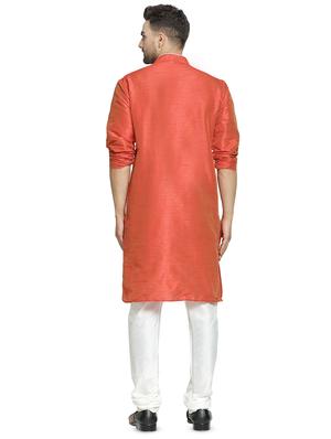 orange solid kurta pyjama set - 16712664 - Standard Image - 3