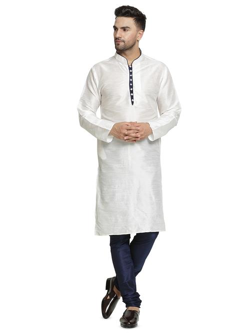 white solid kurta pyjama set - 16712670 - Standard Image - 1