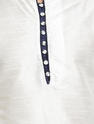 white solid kurta pyjama set - 16712670 - Standard Image - 4