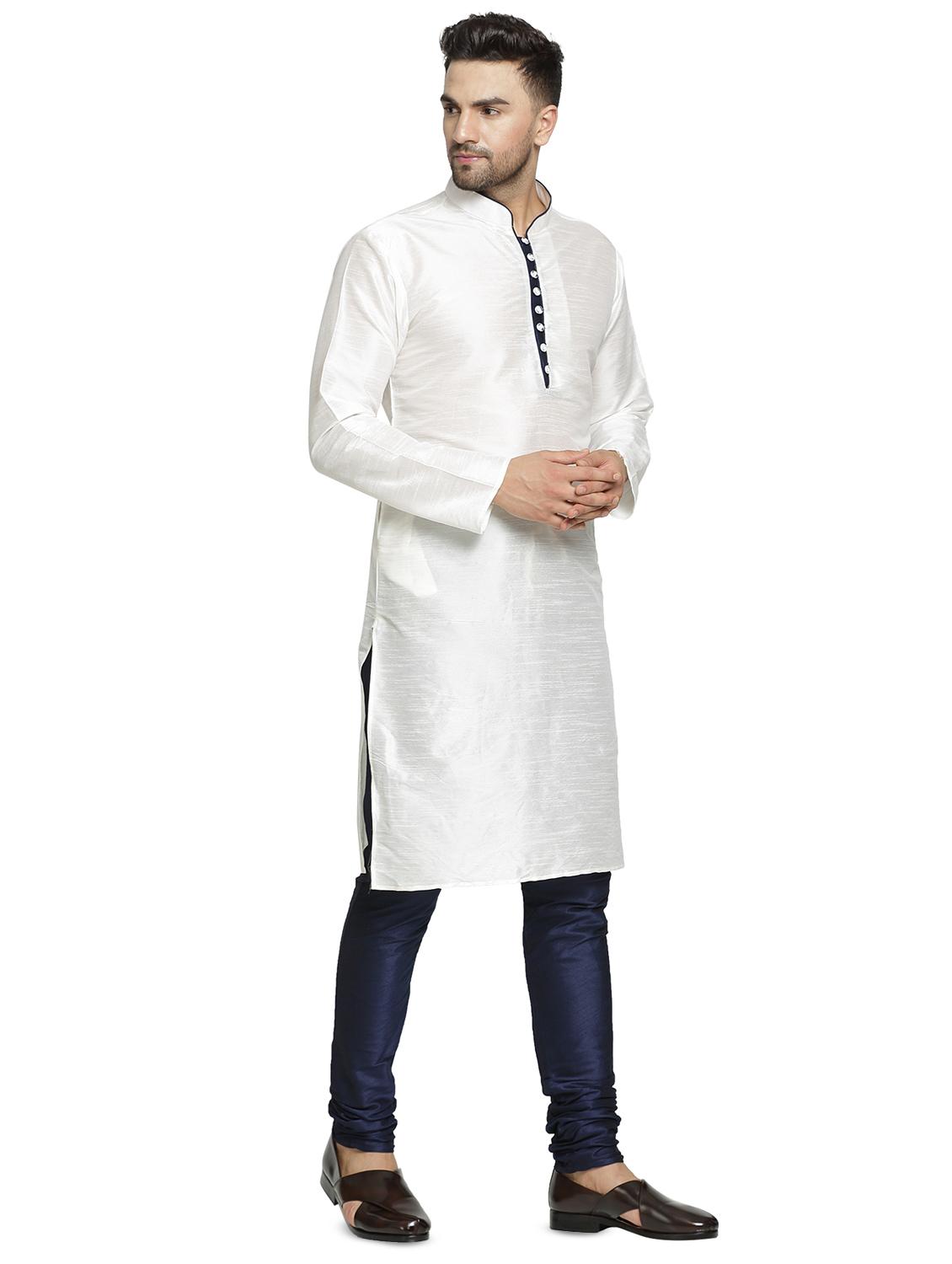 white solid kurta pyjama set - 16712670 - Zoom Image - 2