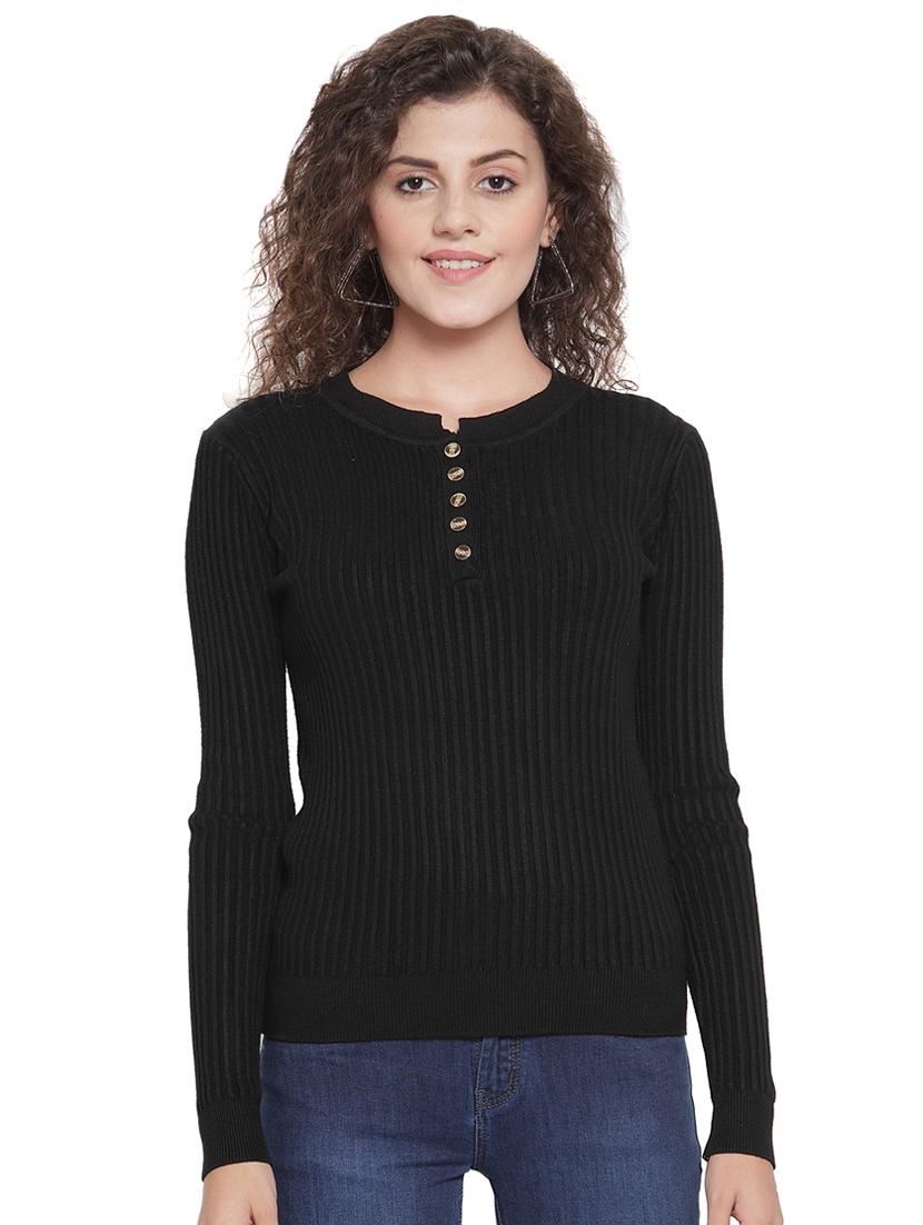 round neck solid pullover - 16712709 - Zoom Image - 1