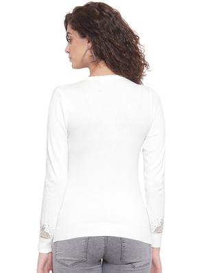 round neck embellished pullover - 16712711 - Standard Image - 3