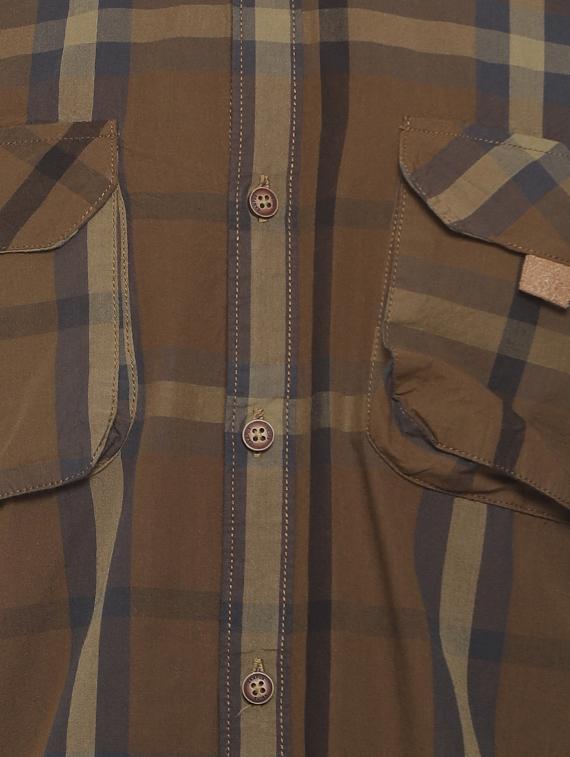 brown checkered casual shirt - 16712752 - Zoom Image - 5