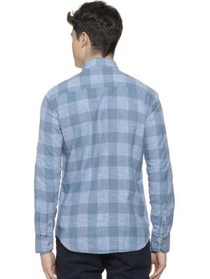 light blue checkered casual shirt - 16712753 - Standard Image - 3