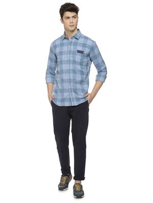 light blue checkered casual shirt - 16712753 - Standard Image - 4