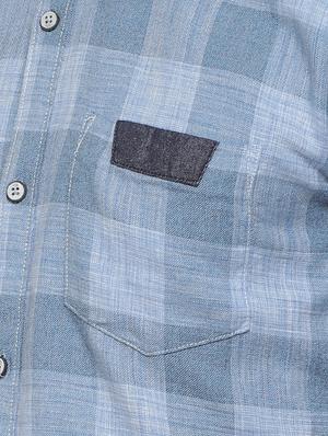 light blue checkered casual shirt - 16712753 - Standard Image - 5
