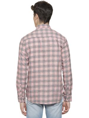 pink checkered casual shirt - 16712755 - Standard Image - 3