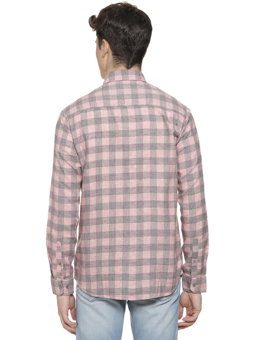 pink checkered casual shirt - 16712755 - Zoom Image - 3