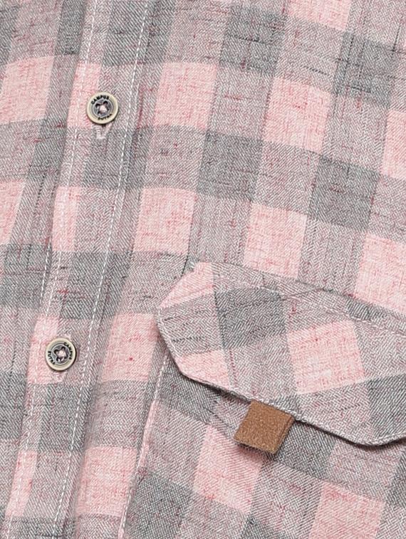 pink checkered casual shirt - 16712755 - Zoom Image - 5