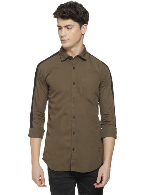 green taped casual shirt - 16712759 - Standard Image - 1