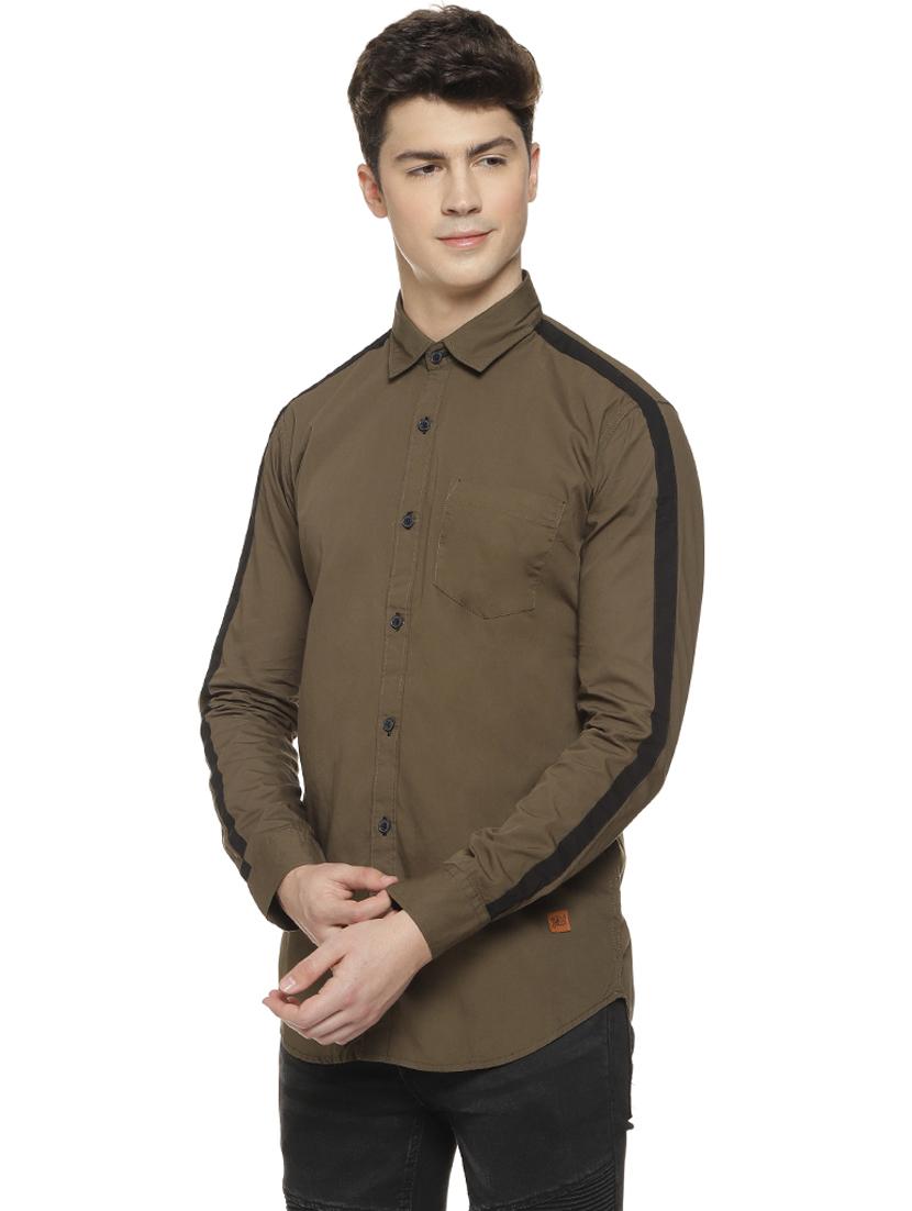 green taped casual shirt - 16712759 - Zoom Image - 2