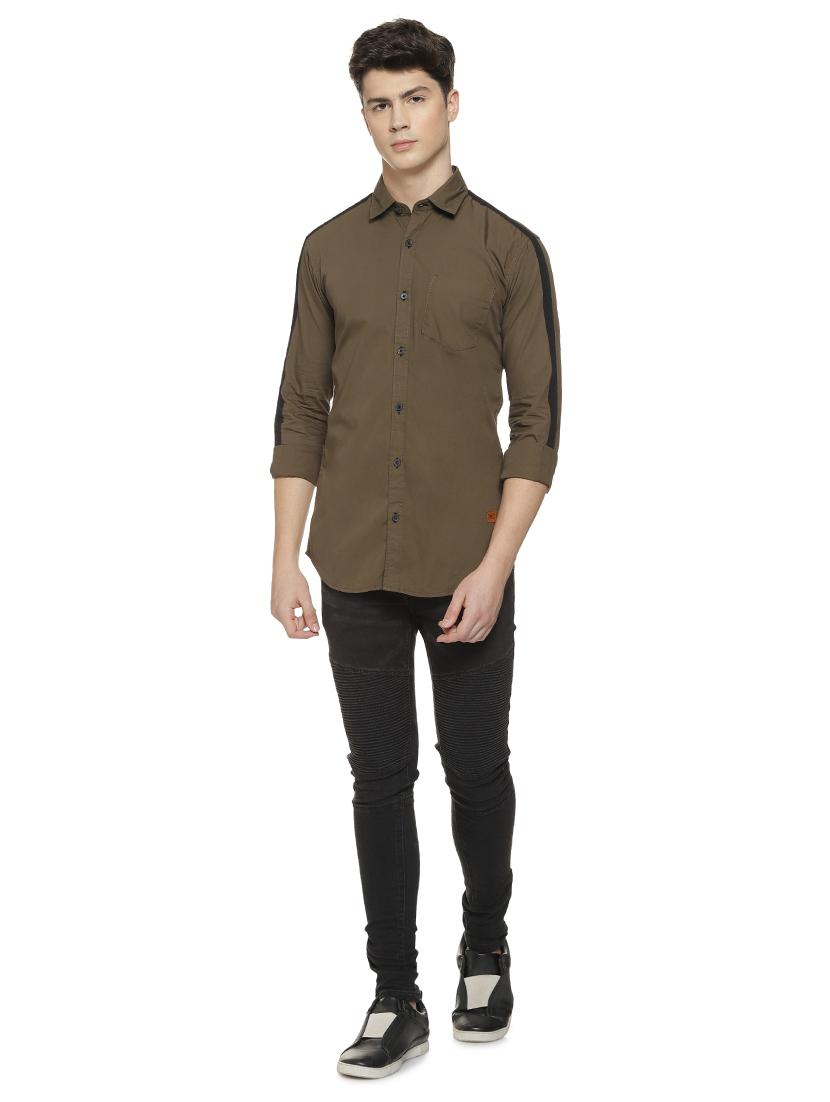 green taped casual shirt - 16712759 - Zoom Image - 4