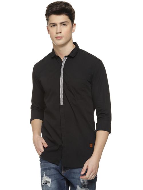 black taped casual shirt - 16712760 - Standard Image - 1