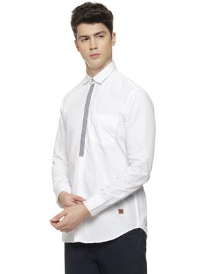 white taped casual shirt - 16712761 - Standard Image - 2