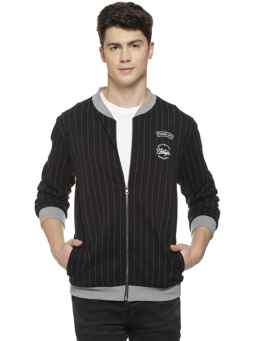 black striped casual jacket - 16712767 - Zoom Image - 1