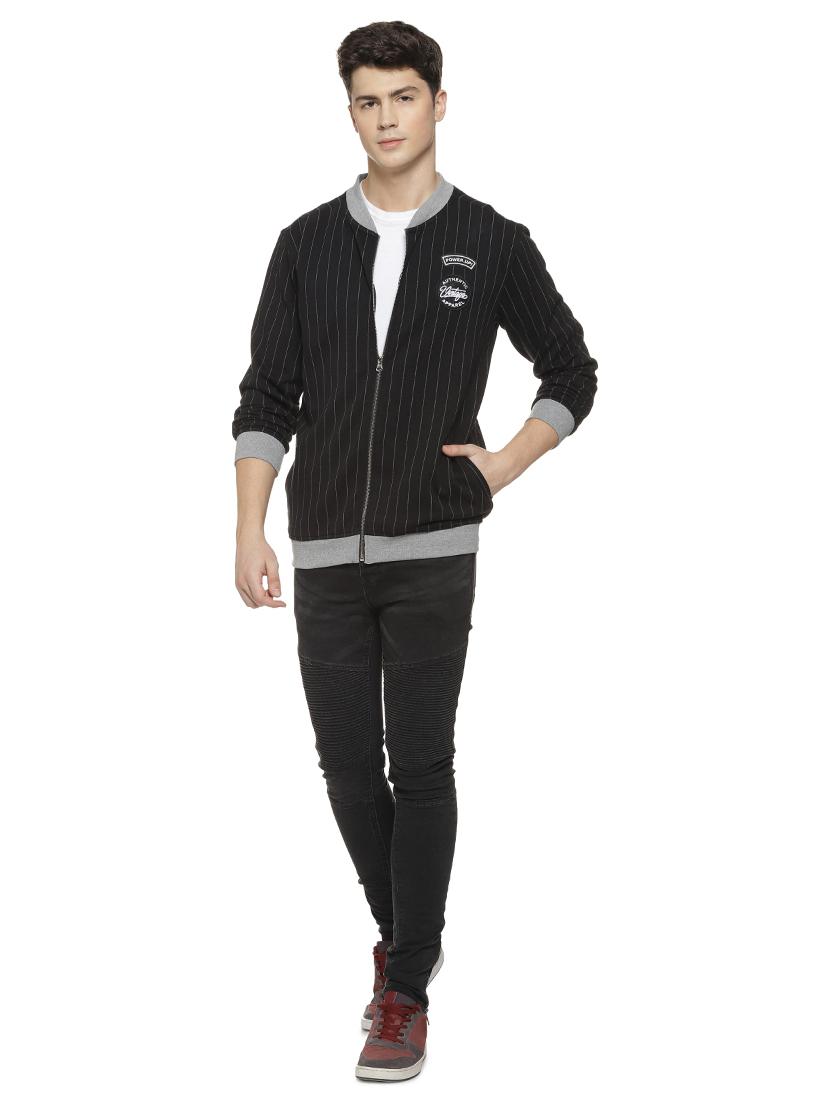 black striped casual jacket - 16712767 - Zoom Image - 4