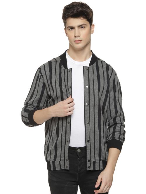 grey striped bomber jacket - 16712771 - Very Small Image - 1