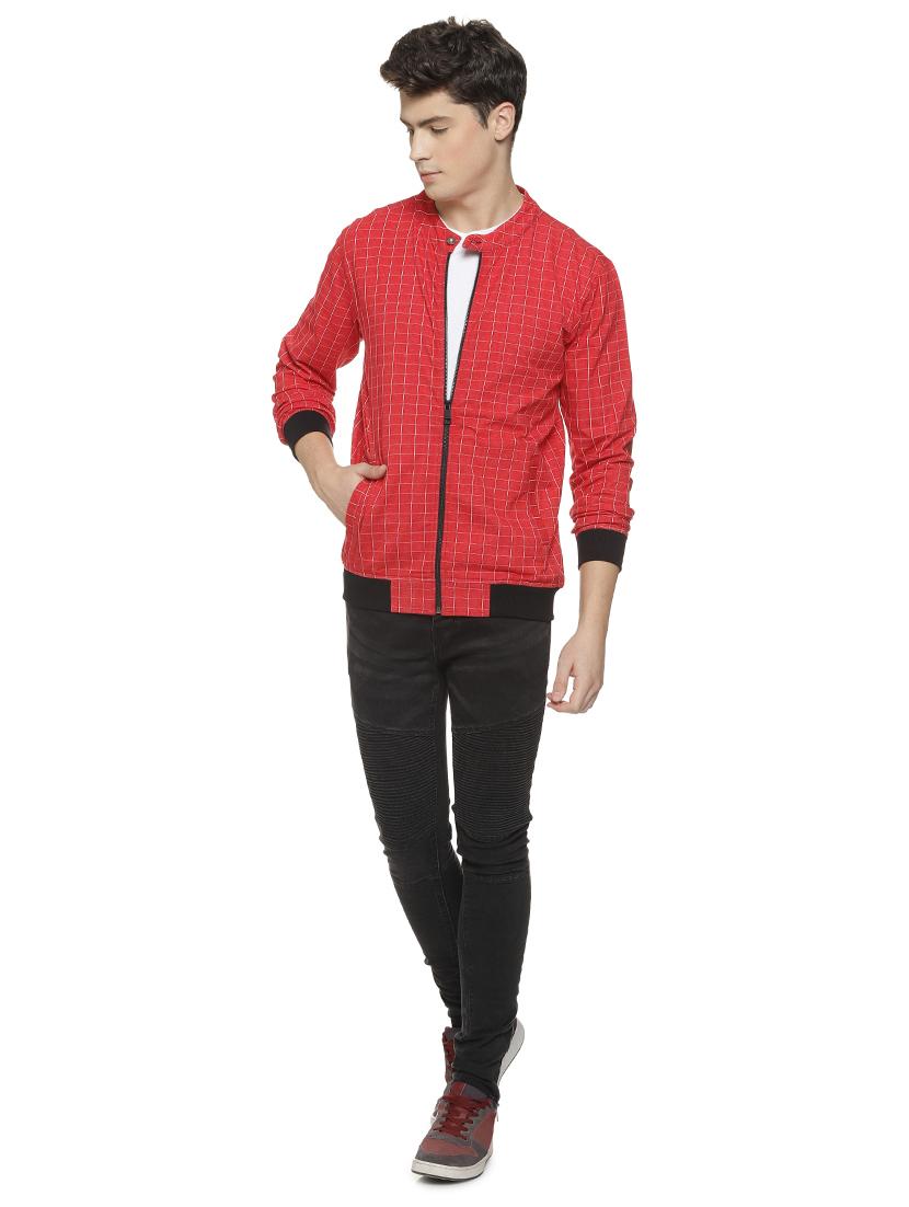 red checkered bomber jacket - 16712773 - Zoom Image - 4