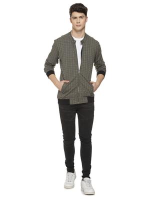 grey checkered bomber jacket - 16712776 - Standard Image - 4