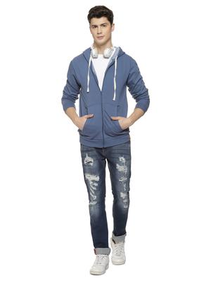 blue solid sweatshirt - 16712778 - Standard Image - 4