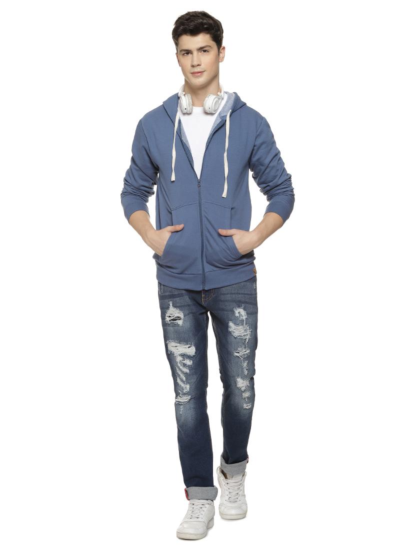blue solid sweatshirt - 16712778 - Zoom Image - 4